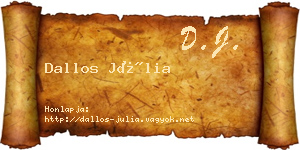 Dallos Júlia névjegykártya
