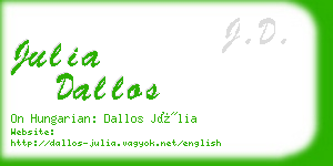 julia dallos business card